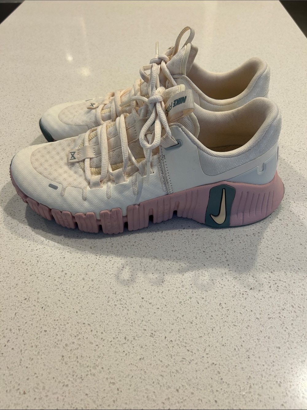 Nike Women's Athletic Sneakers in Cream & Pink